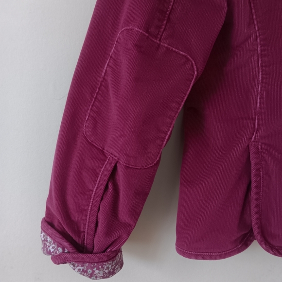 GAP Women's Rose Pink Classic Tailored Corduroy Blazer with Floral Cuffs 4 - Picture 11 of 15